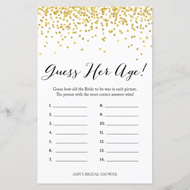 Guld Möhippa Game - Hur gammal var Bride (Framsida)