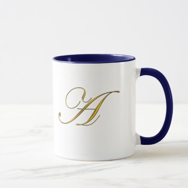 Guld Monogram A Kaffe koppar (Höger)