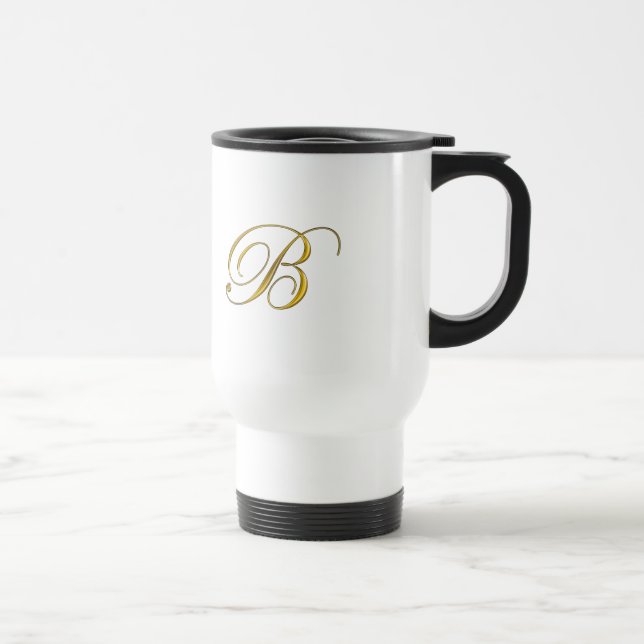 Guld Monogram B Kaffe koppar och Steins (Höger)