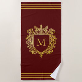 Guld Monogram Beach Towel