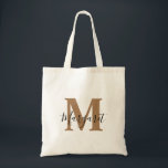 Guld Monogram Black Namn Tygkasse<br><div class="desc">Guld Monogram Black Script Namn Tote Bag. Kan ges som gåva till familj och vänner på deras födelsedag och jul.</div>
