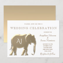 Guld Monogram Bröllop