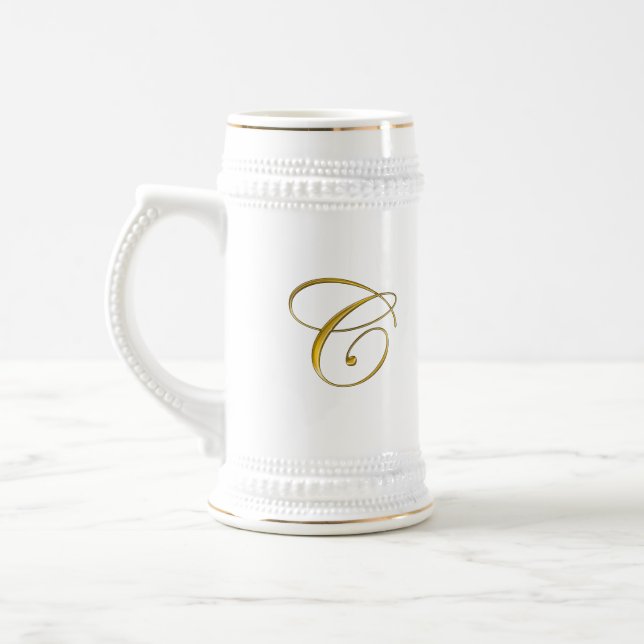 Guld Monogram C Kaffe koppar och Steins (Vänster)