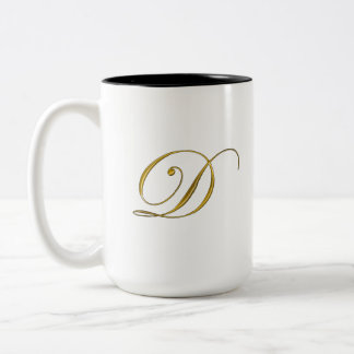 Guld Monogram D Mugg och Steins
