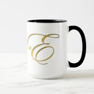 Guld Monogram E Muggar och Steins