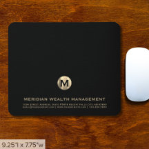 Guld Monogram finansplanerarens musknapp