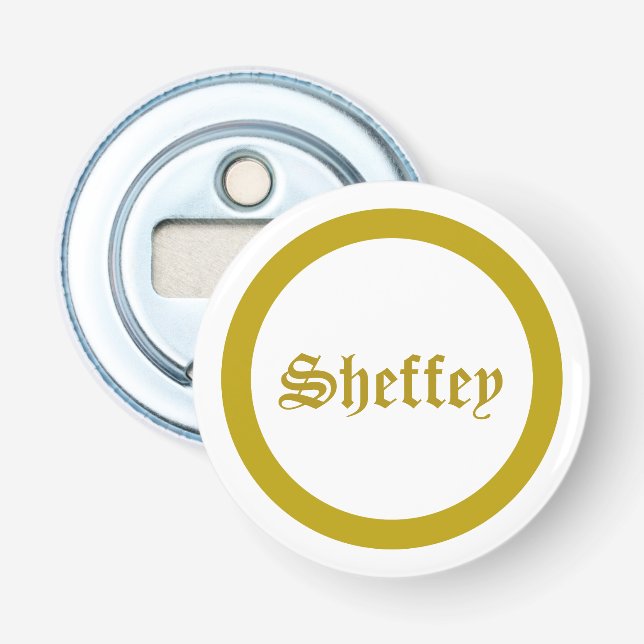 Guld Monogram Flasköppnare (Framsidan)