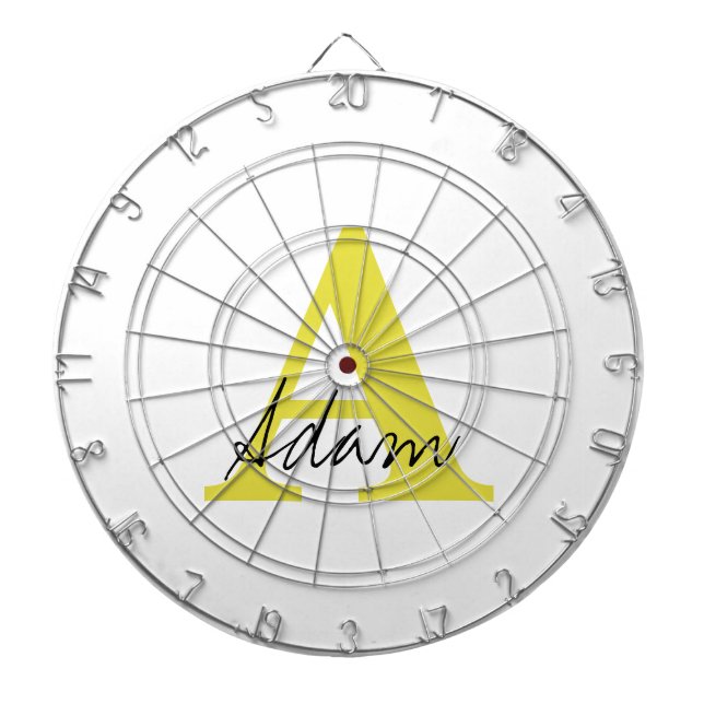 Guld Monogram - första specialnamn Fars dag Darttavla (Framsidan)