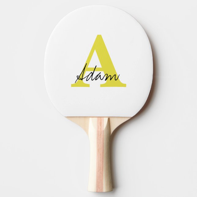 Guld Monogram - första specialnamn Fars dag Pingisracket (Framsidan)