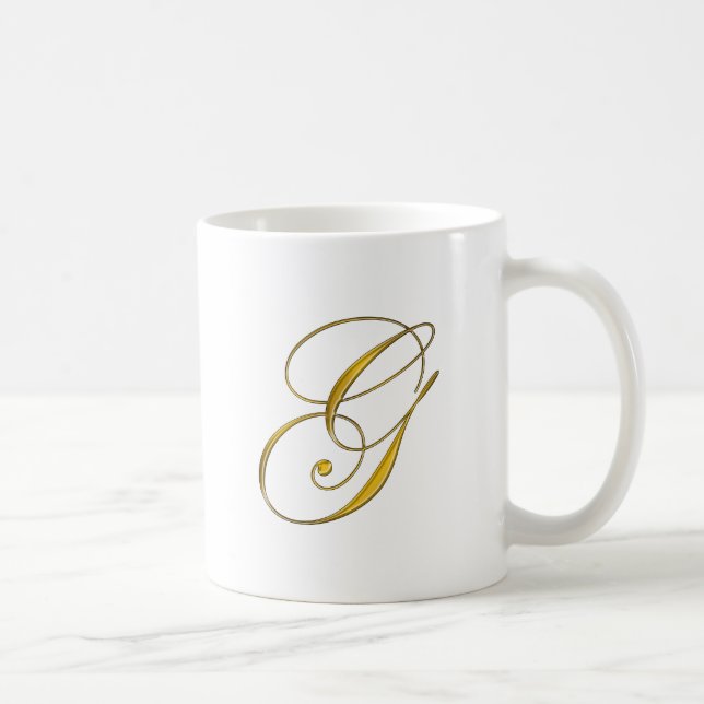 Guld Monogram G Kaffemugg (Höger)