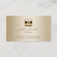 Guld Monogram Geo Mönster Apothecary