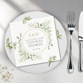 Guld Monogram Greenery Par Möhippa Pappersservett