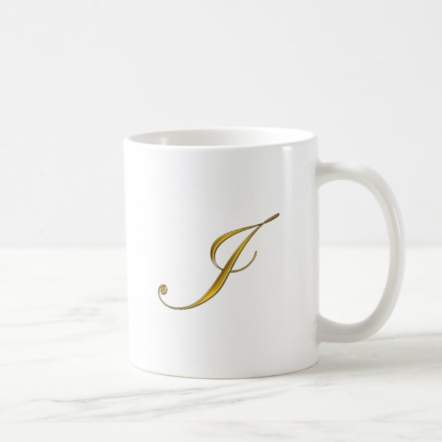 Guld Monogram I Kaffemugg (Höger)