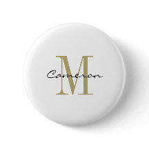 Guld Monogram Initial och Namn Personligen