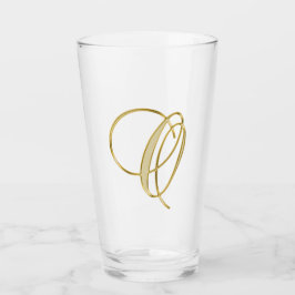 Guld Monogram O Glass Glaskopp