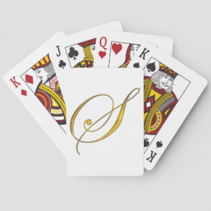 Guld Monogram S Casinokort