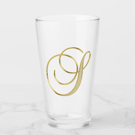 Guld Monogram S-glas Glaskopp