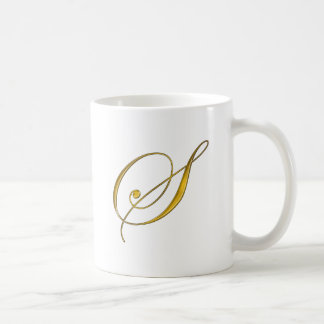 Guld- Monogram S Kaffemugg