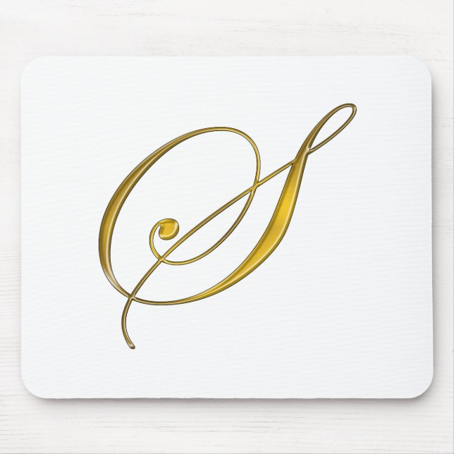 Guld Monogram S Musmatta (Framsidan)