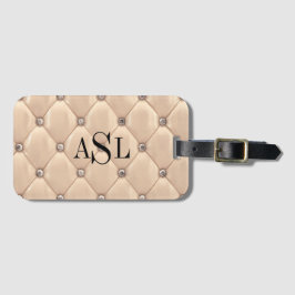 Guld Monogram satallisk Elegant Bagagebricka