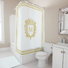Guld Monogram Shower Curtain