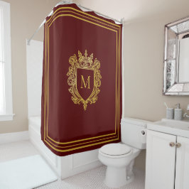 Guld Monogram Shower Curtain