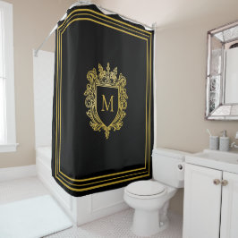 Guld Monogram Shower Curtain