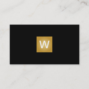 Guld Monogram Square Visitkort