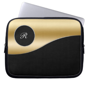 Guld- Monogrambärbar datorfodral