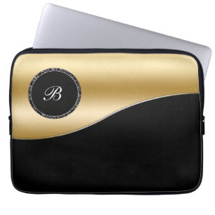 Guld- Monogrambärbar datorfodral