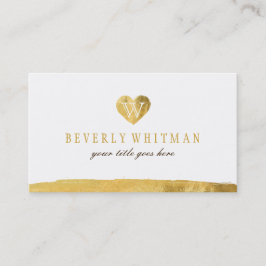 Guld- Monogramhjärtavisitkortar Visitkort