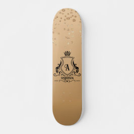 Guld monogrammad Skateboard