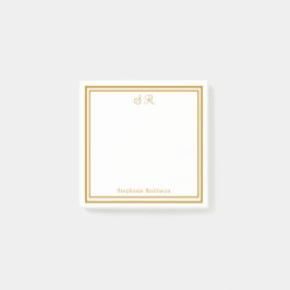 Guld Monogrammed Post-it Block