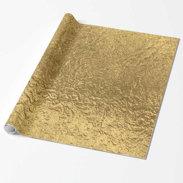 Guld Mönster Presentpapper (Utrullad)