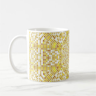 Guld mönster struktur med gyllene mosaik i Kusten Kaffemugg