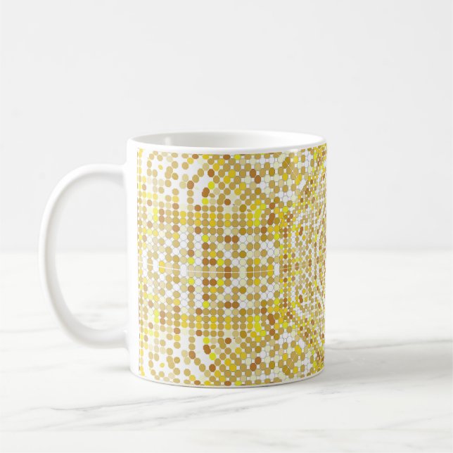 Guld mönster struktur med gyllene mosaik i Kusten Kaffemugg (Vänster)