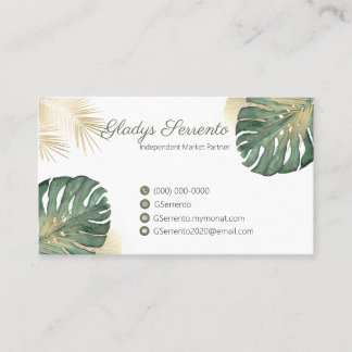 Guld Monstera Monat-Affärskortet Visitkort