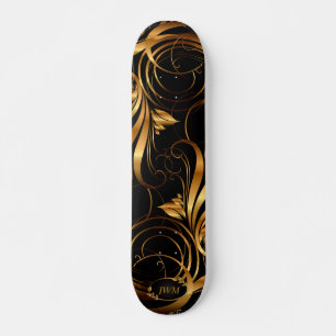 Guld- mönsterSkateboard Old School Skateboard Bräda 18 Cm