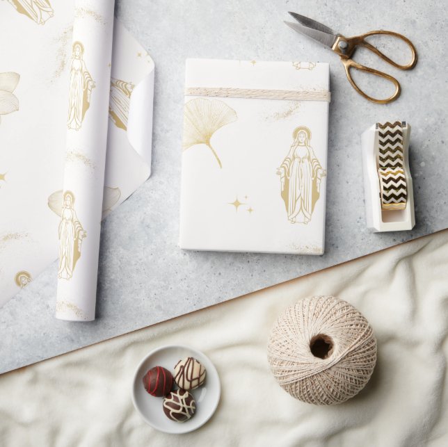 Guld Mor Mary Wrapping Papper Presentpapper (Hantverk)