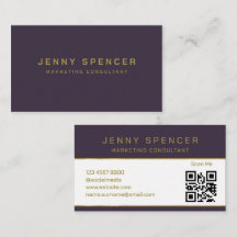 Guld mörk Lila Minimalistisk QR-Professionell, QR-