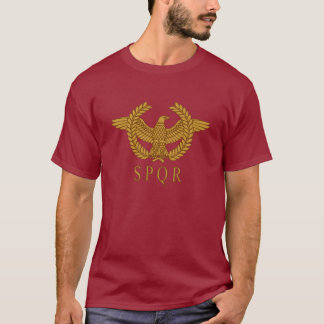 Guld- mörk T-tröja för SPQR-örnlagrar T-shirt