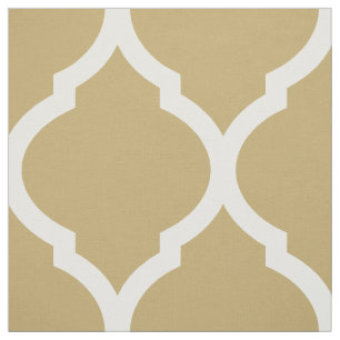 Guld Moroccan Quatrefoil Large Tyg