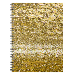 Guld-mosaic mönster anteckningsbok