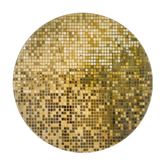 Guld Mosaic: Square Tiles Struktur.