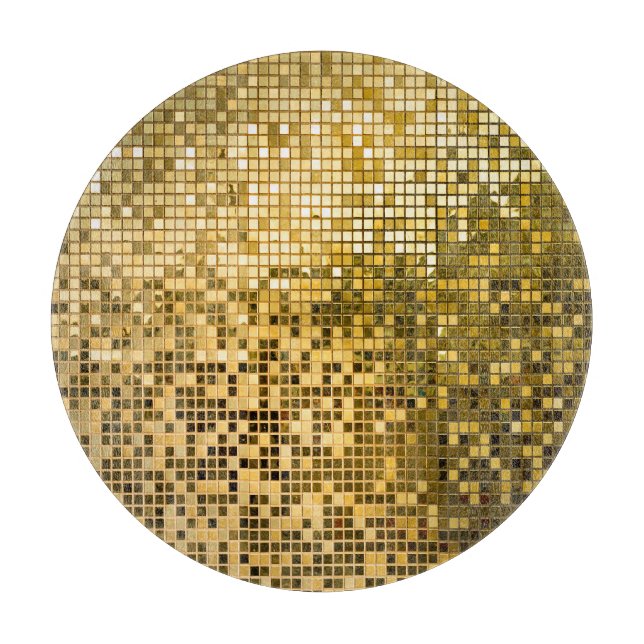 Guld Mosaic: Square Tiles Struktur. (Framsidan)