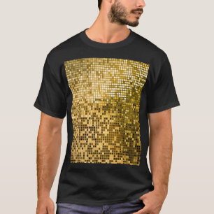 Guld Mosaic: Square Tiles Struktur. T Shirt