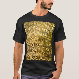 Guld Mosaic: Square Tiles Struktur. T Shirt