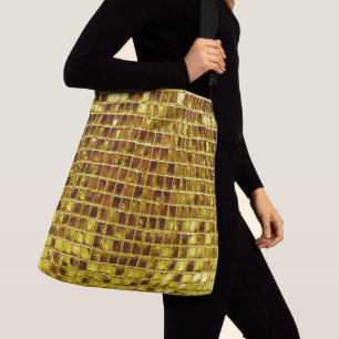 Guld Mosaic Tiles Elegant Modern lyx Axelväska