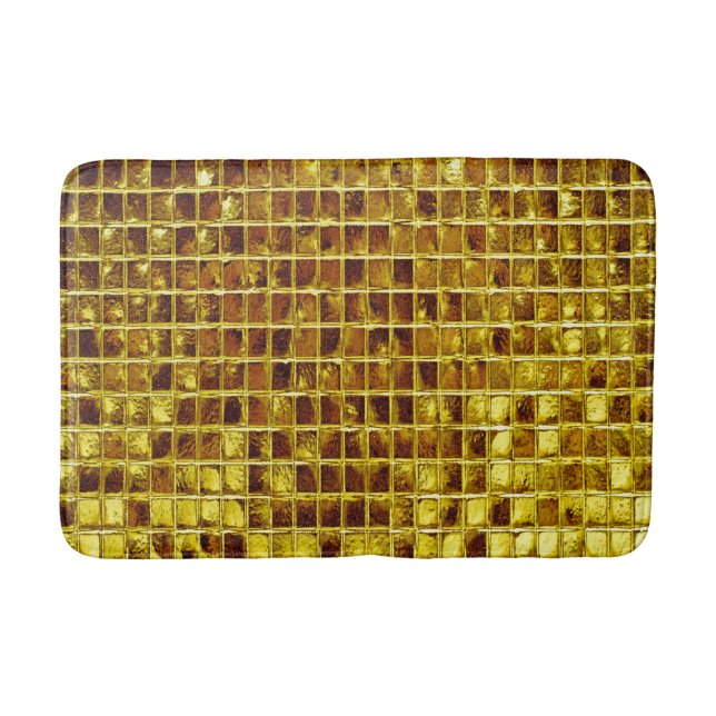 Guld Mosaic Tiles Elegant Modern lyx Badrumsmatta (Framsidan)