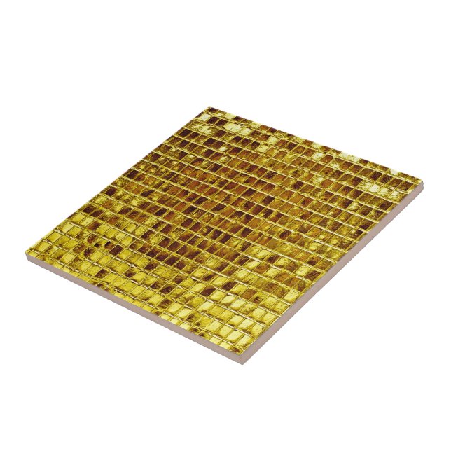 Guld Mosaic Tiles Elegant Modern lyx Kakelplatta (Sidan)
